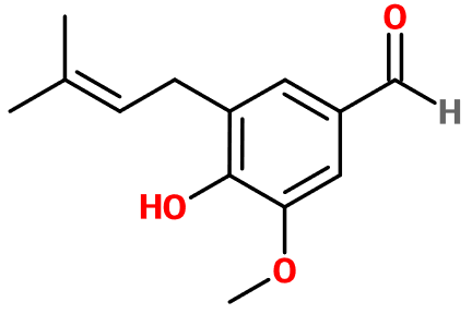 (image for) MC095514 4-Hydroxy-3-methoxy-5-(3-methyl-2-buten-1-yl)benzaldehyde